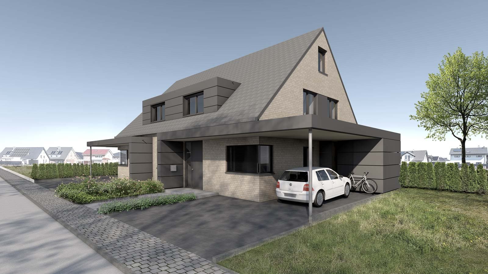 Neubau Doppelhaus in Nordwalde, Waterkamp-Immobilien, Holtfrerich Architekten